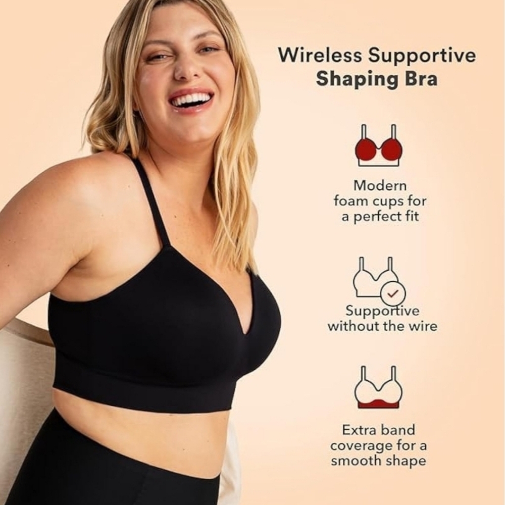Sz 2XL Chai Truekind Supportive Comfort Wireless Shaping Bra #10210 - Picture 8 of 11